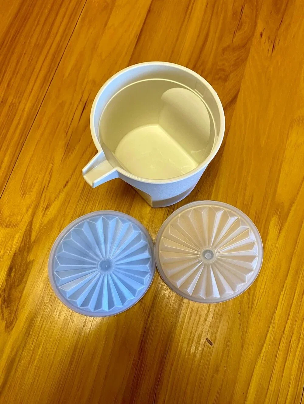 Vintage Tupperware Storage Containers 812-58 Almond Cream Pitcher 1414-14